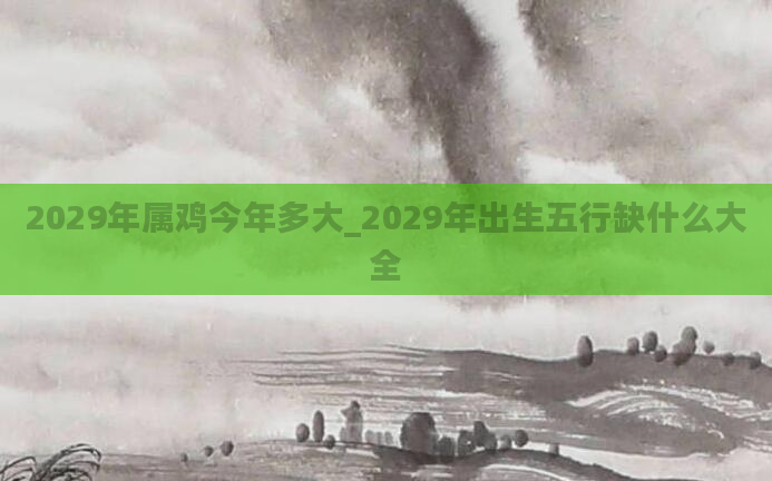 2029年属鸡今年多大_2029年出生五行缺什么大全