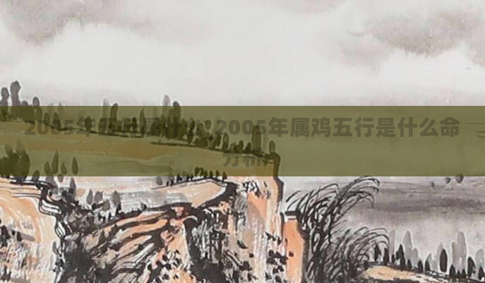 2005年五行属什么_2005年属鸡五行是什么命分析