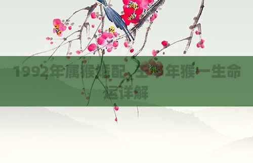 1992年属猴婚配_壬申年猴一生命运详解