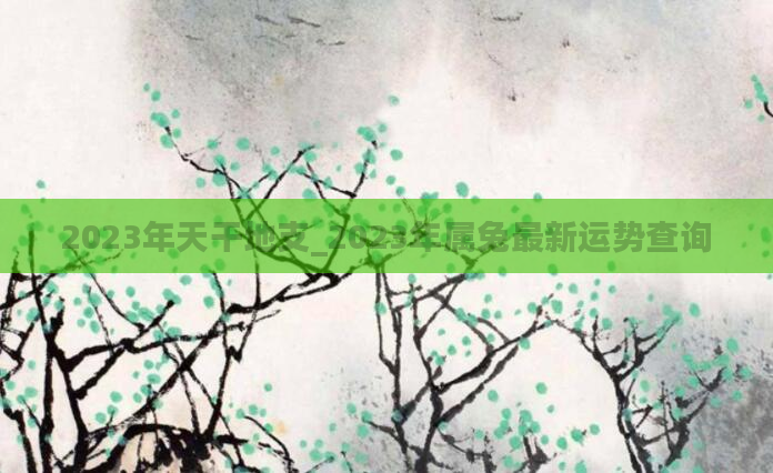 2023年天干地支_2023年属兔最新运势查询