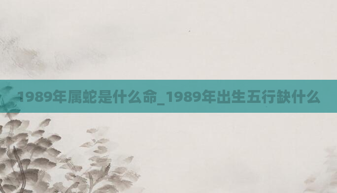 1989年属蛇是什么命_1989年出生五行缺什么