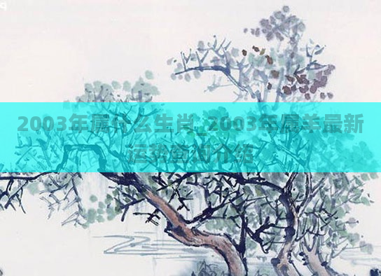 2003年属什么生肖_2003年属羊最新运势查询介绍