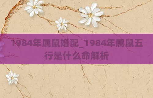 1984年属鼠婚配_1984年属鼠五行是什么命解析