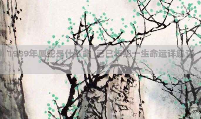 1989年属蛇是什么命_己巳年蛇一生命运详解查询