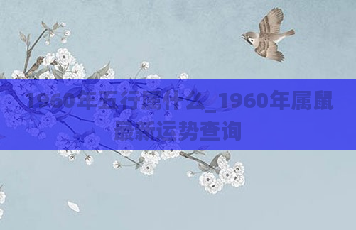 1960年五行属什么_1960年属鼠最新运势查询