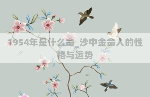 1954年是什么命_沙中金命人的性格与运势