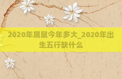 2020年属鼠今年多大_2020年出生五行缺什么