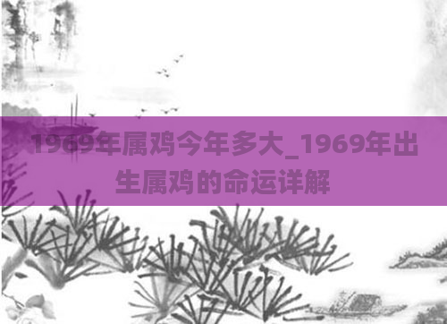 1969年属鸡今年多大_1969年出生属鸡的命运详解