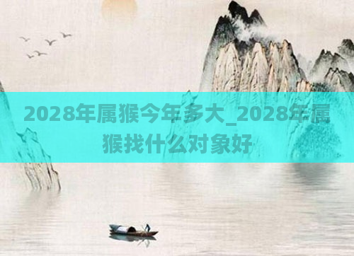 2028年属猴今年多大_2028年属猴找什么对象好