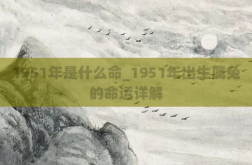 1951年是什么命_1951年出生属兔的命运详解