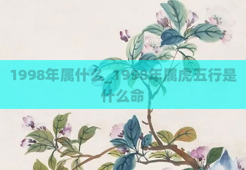 1998年属什么_1998年属虎五行是什么命