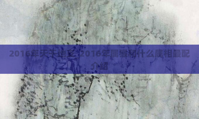 2016年天干地支_2016年属猴和什么属相最配介绍