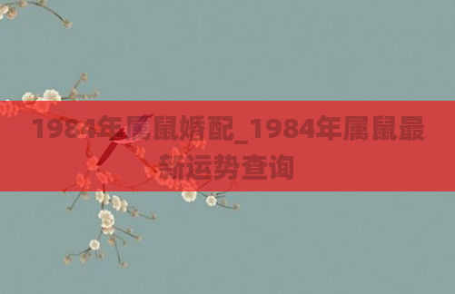 1984年属鼠婚配_1984年属鼠最新运势查询