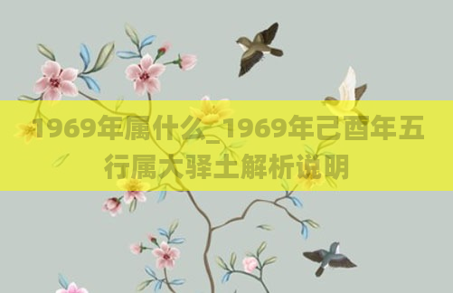 1969年属什么_1969年己酉年五行属大驿土解析说明