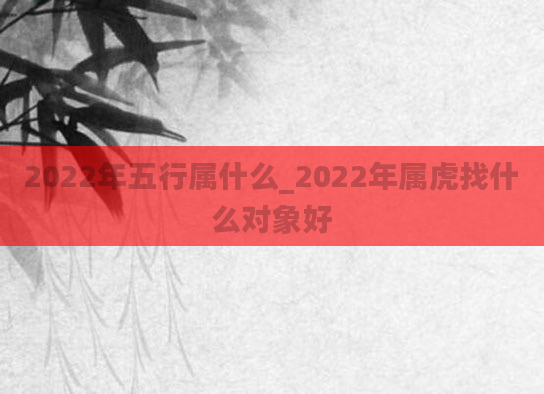 2022年五行属什么_2022年属虎找什么对象好