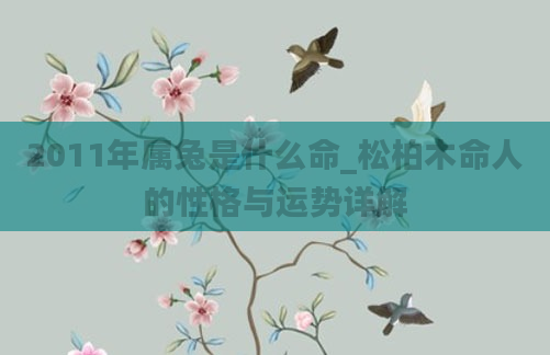 2011年属兔是什么命_松柏木命人的性格与运势详解