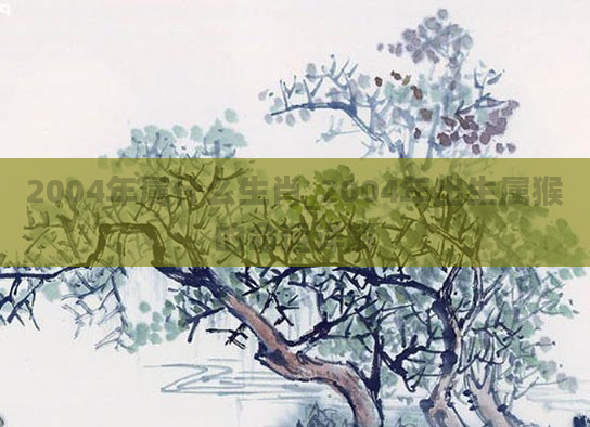 2004年属什么生肖_2004年出生属猴的命运详解