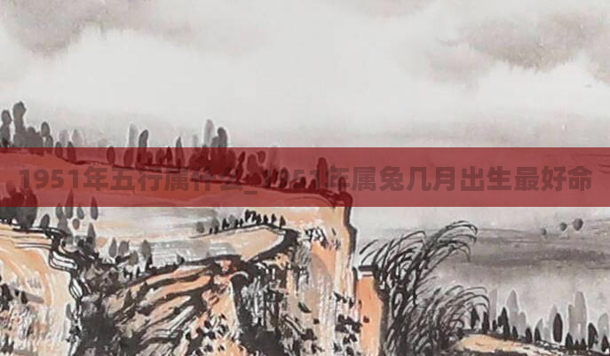 1951年五行属什么_1951年属兔几月出生最好命