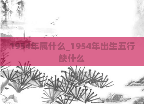 1954年属什么_1954年出生五行缺什么