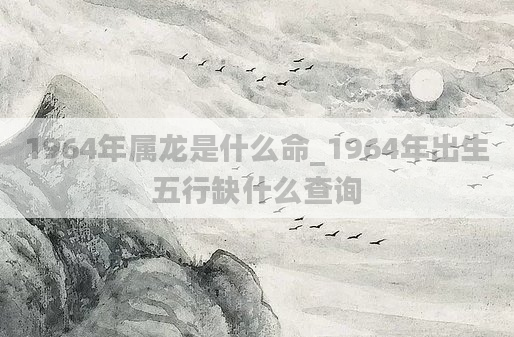 1964年属龙是什么命_1964年出生五行缺什么查询