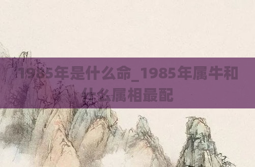 1985年是什么命_1985年属牛和什么属相最配