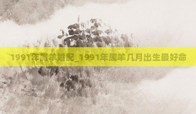 1991年属羊婚配_1991年属羊几月出生最好命