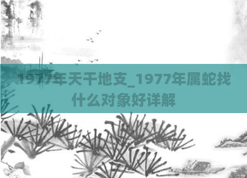 1977年天干地支_1977年属蛇找什么对象好详解