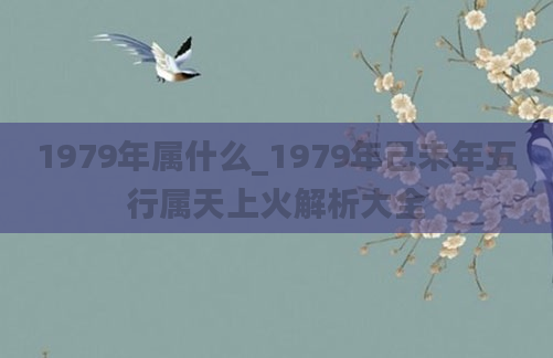 1979年属什么_1979年己未年五行属天上火解析大全