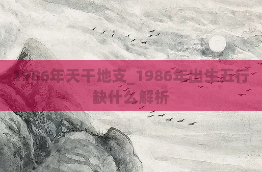1986年天干地支_1986年出生五行缺什么解析