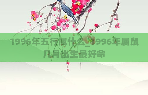 1996年五行属什么_1996年属鼠几月出生最好命