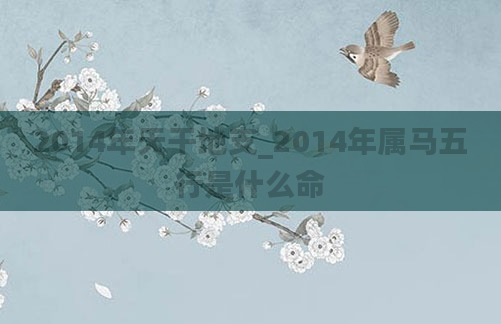 2014年天干地支_2014年属马五行是什么命