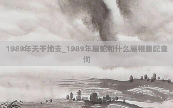 1989年天干地支_1989年属蛇和什么属相最配查询