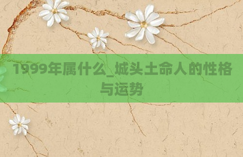 1999年属什么_城头土命人的性格与运势