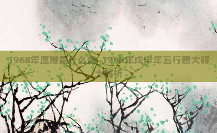 1968年属猴是什么命_1968年戊申年五行属大驿土解析