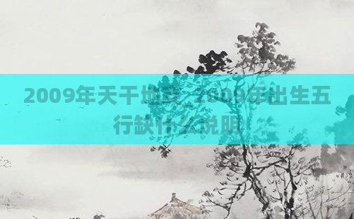2009年天干地支_2009年出生五行缺什么说明