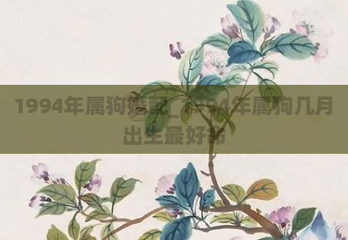 1994年属狗婚配_1994年属狗几月出生最好命