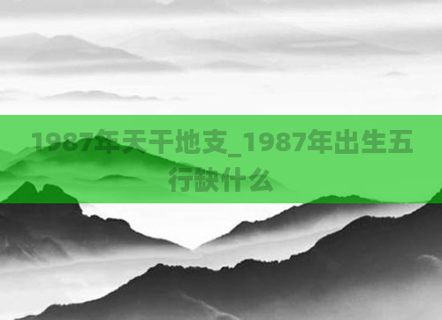 1987年天干地支_1987年出生五行缺什么