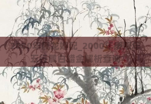 2000年属龙婚配_2000年庚辰年五行属白蜡金解析查询