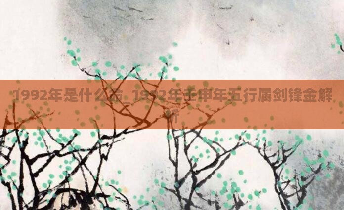 1992年是什么命_1992年壬申年五行属剑锋金解析