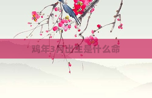 鸡年3月出生是什么命