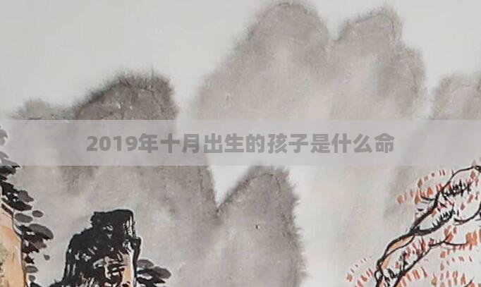 2019年十月出生的孩子是什么命