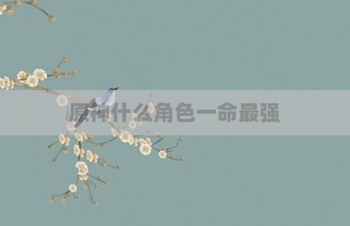 原神什么角色一命最强