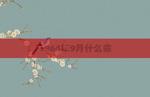 1964年9月什么命