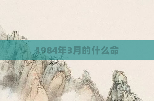 1984年3月的什么命