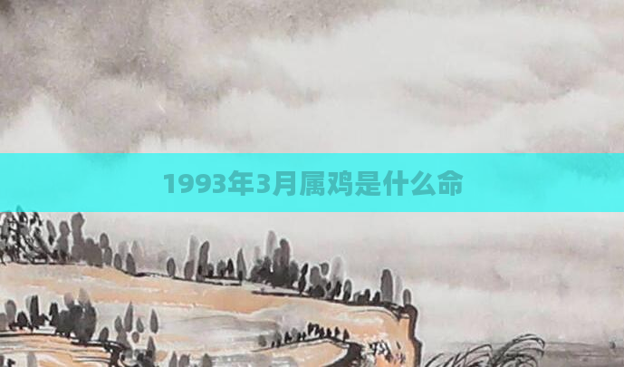 1993年3月属鸡是什么命
