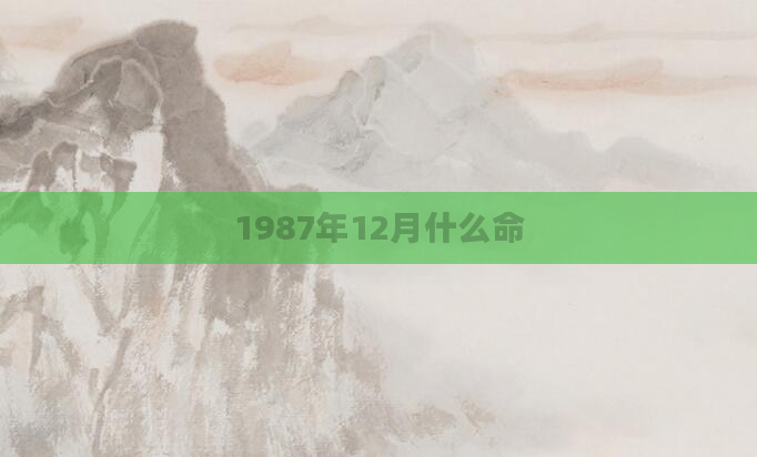 1987年12月什么命