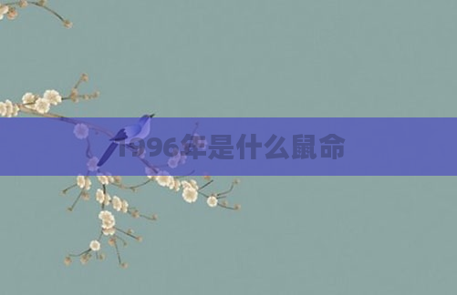 1996年是什么鼠命