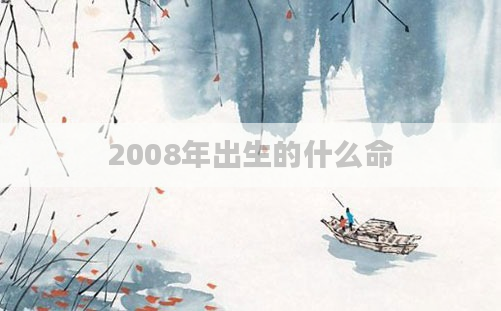 2008年出生的什么命