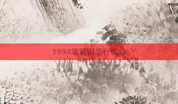 1994年属狗是什么命