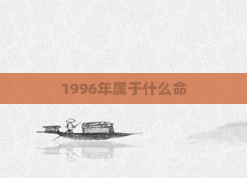 1996年属于什么命